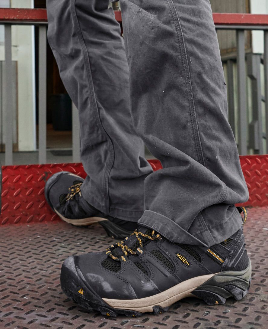 Keen Men's Lansing Mid Waterproof (Steel Toe) | Cascade Brown/Brindle