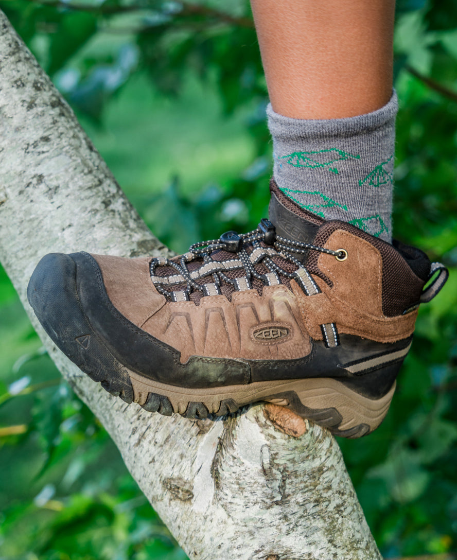 Keen Big Kids' Targhee IV Waterproof Hiking Boot | Bison/Brindle