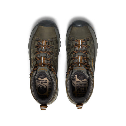 Keen Men's Targhee III Waterproof Mid Wide | Black Olive/Golden Brown