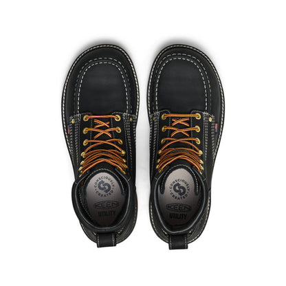 Keen Men's Liberty 6" Waterproof Boot (Carbon Toe) | Black/Gum