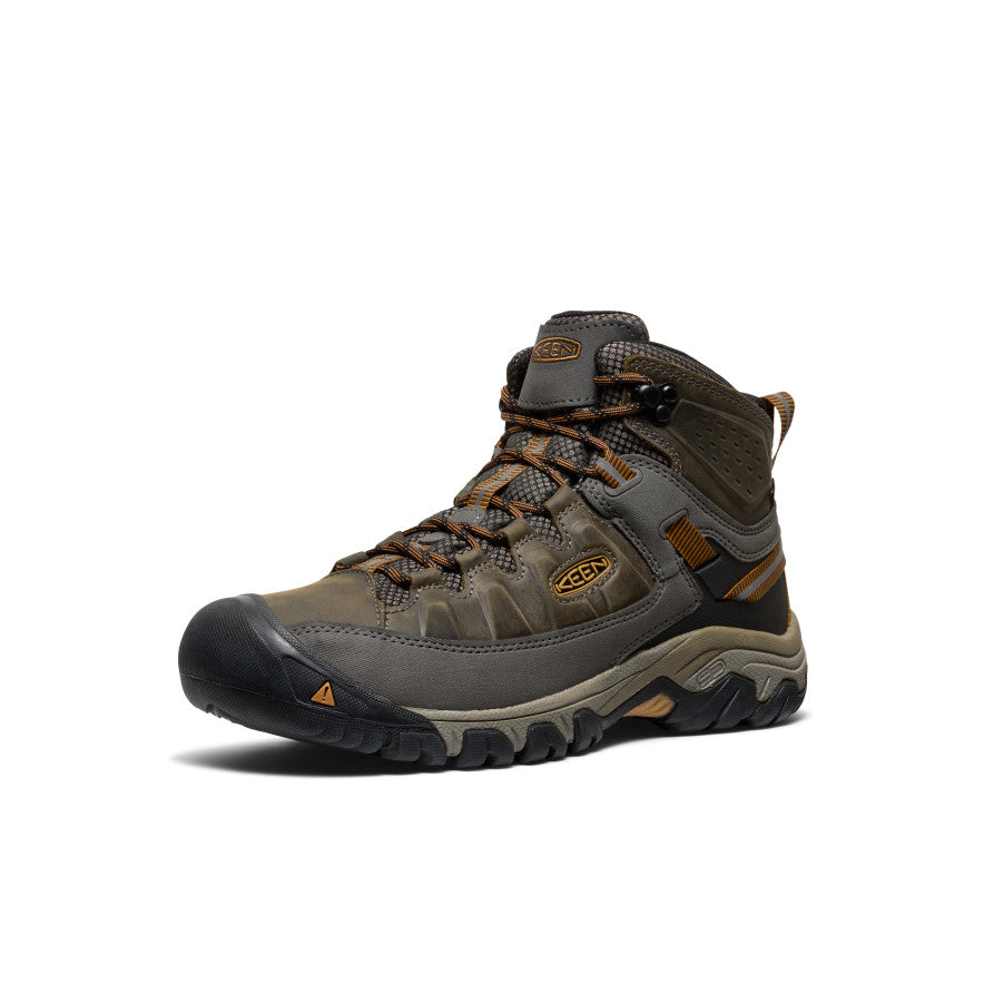 Keen Men's Targhee III Waterproof Mid Wide | Black Olive/Golden Brown