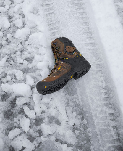 Keen Men's Dover 8" Waterproof Boot (Carbon Toe) | Dark Earth/Black