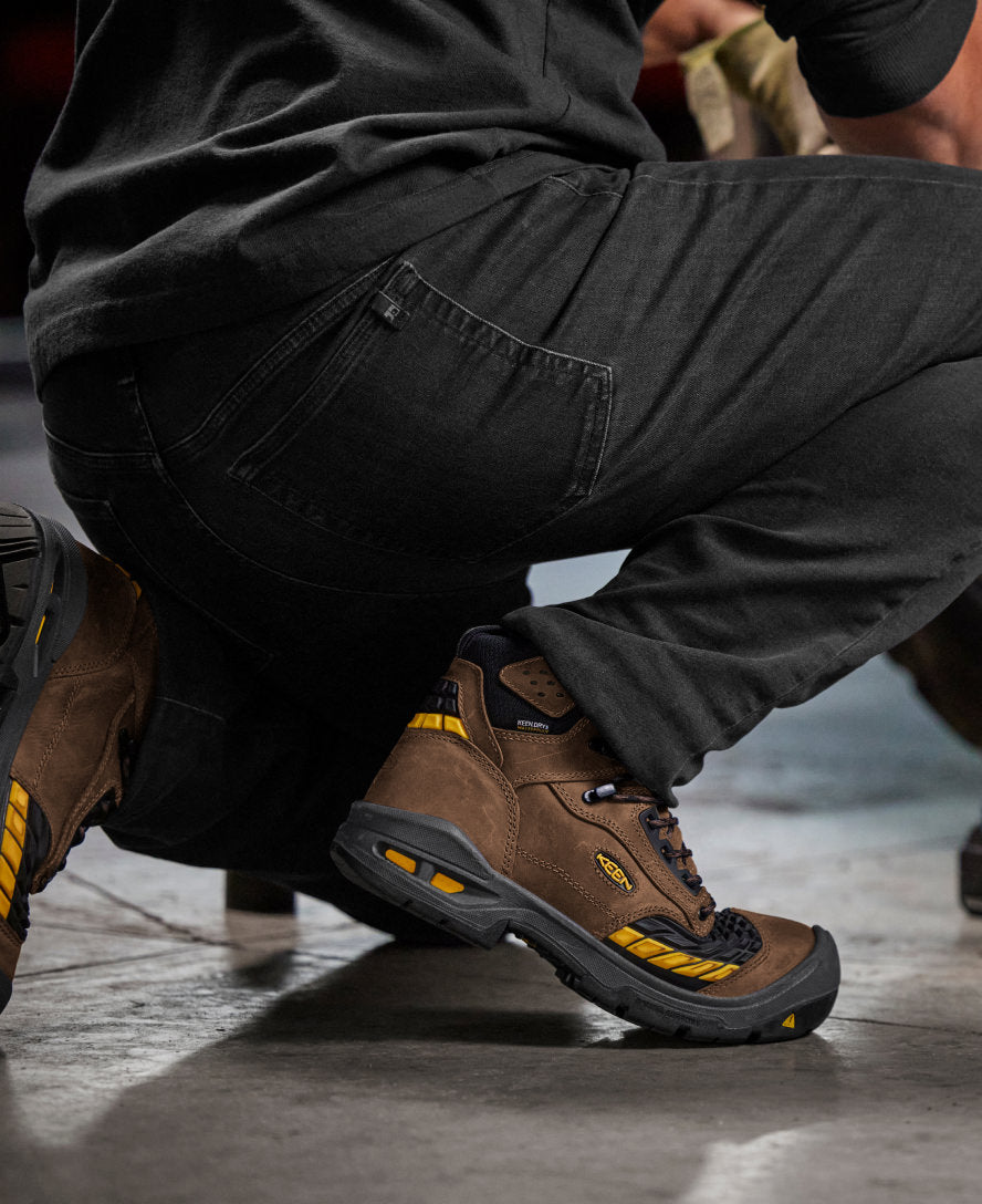 Keen Men's Troy 6" Waterproof Boot (Carbon Toe) | Dark Earth/Black