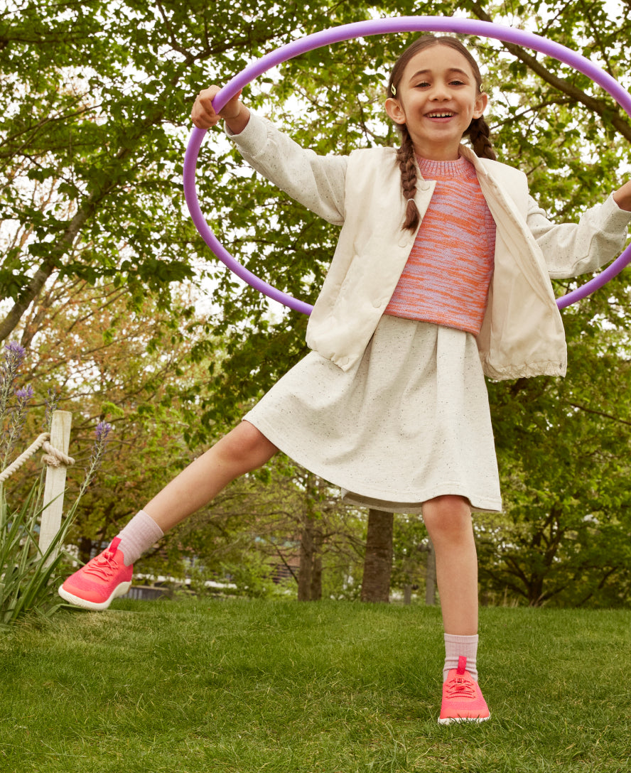 Keen Little Kids' KNX Knit Sneaker | Dubarry/Star White