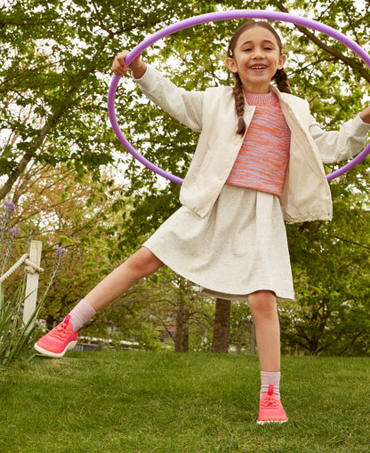 Keen Little Kids' KNX Knit Sneaker | Dubarry/Star White