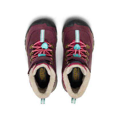 Keen Little Kids' Kanibou Waterproof Winter Boot | Fig/Pink Lemonade
