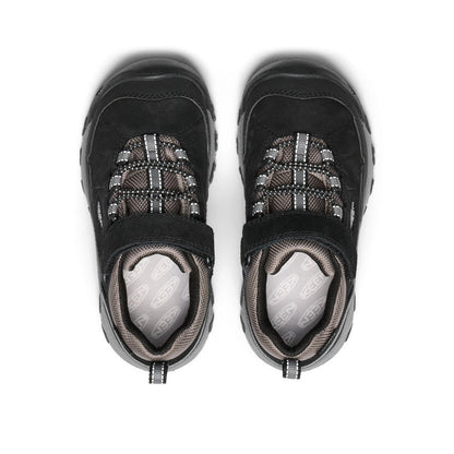 Keen Little Kids' Targhee IV Waterproof Hiking Shoe | Black/Steel Grey