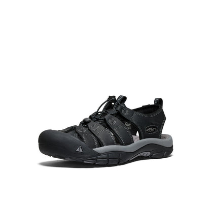 Keen Men's Newport Leather Sandal | Black/Steel Grey