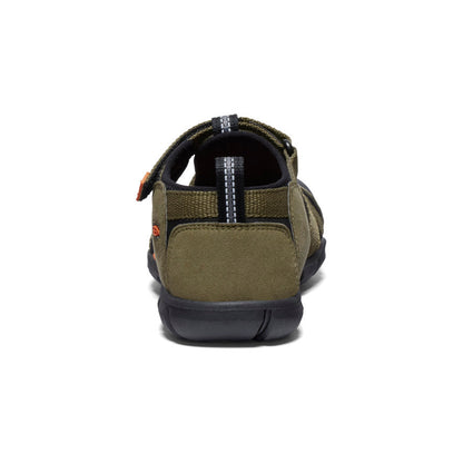 Keen Big Kids' Seacamp II CNX | Dark Olive/Gold Flame