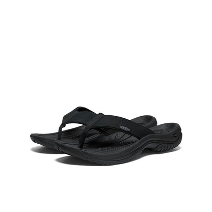 Keen Men's Kona Leather Flip-Flop | Black/Steel Grey