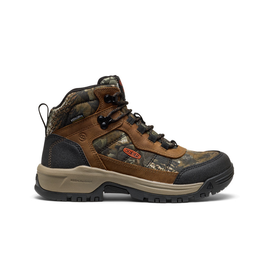 Keen Women's Skokie Waterproof Work Boot (Soft Toe) | Camo/Black
