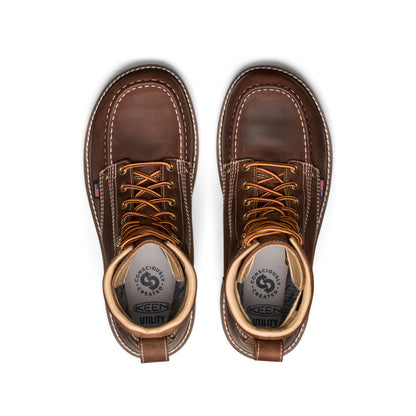 Keen Men's Liberty 8" Waterproof Boot (Carbon Toe) | Chestnut/Gum