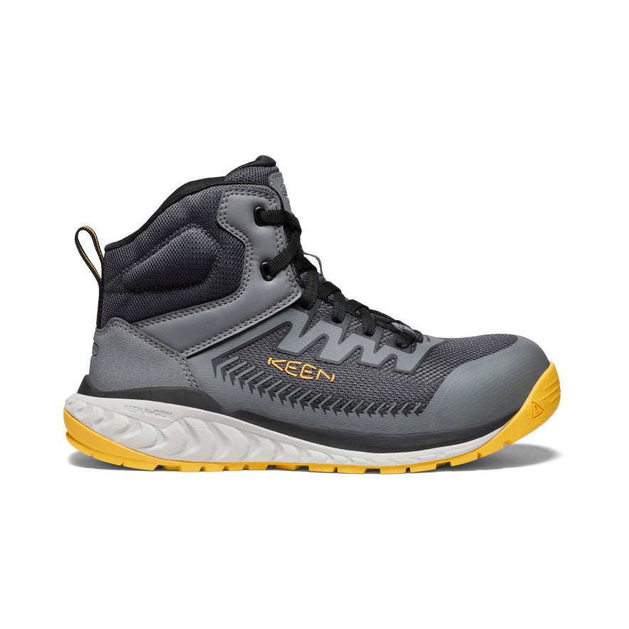  Men's Arvada Mid Work Sneaker (Carbon Toe) | Black/Keen Yellow
