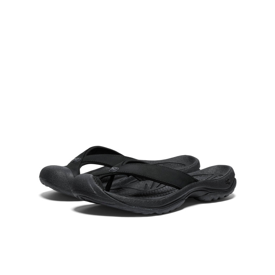 Keen Women's Waimea Leather Flip-Flop | Black/Black