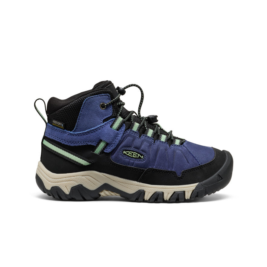Keen Big Kids' Targhee IV Waterproof Hiking Boot | Skipper Blue/Hemlock