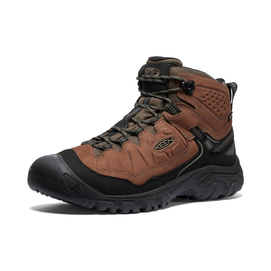 Keen Men's Targhee IV Wide Waterproof Hiking Boot | Bison/Black
