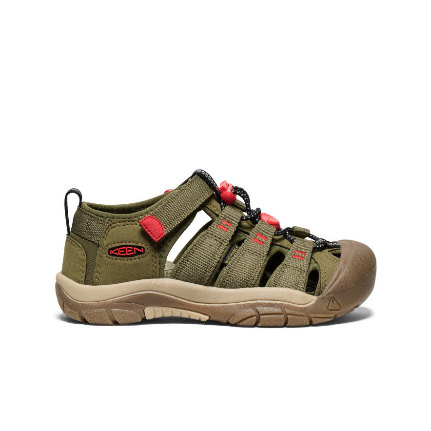 Keen Big Kids' Newport H2 | Martini Olive/Aura Orange
