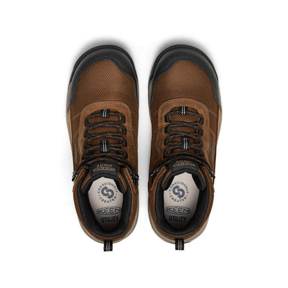 Keen Men's Skokie Waterproof Work Boot (Carbon Toe) | Dark Earth/Black