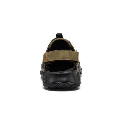 Keen Men's Hyperport Fisherman Leather Sandal | Dark Olive/Black