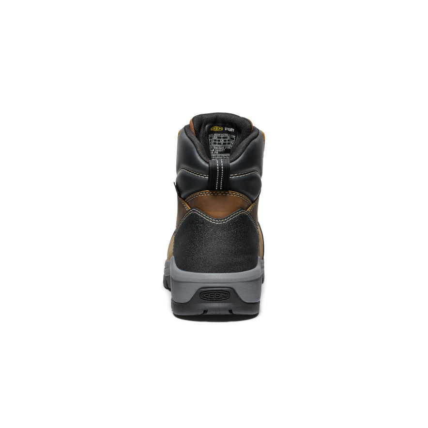 Keen Men's CSA Evanston 6" Waterproof Boot (Carbon Toe) | Bison/Black