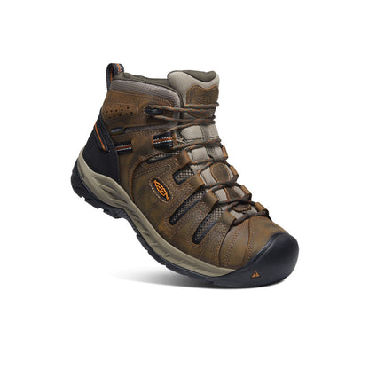 Keen Men's Flint II Waterproof Mid (Soft Toe) | Black Olive/Brindle