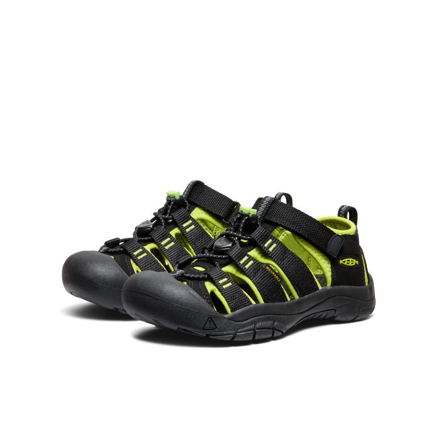 Keen Big Kids' Newport H2 | Black/Lime Green