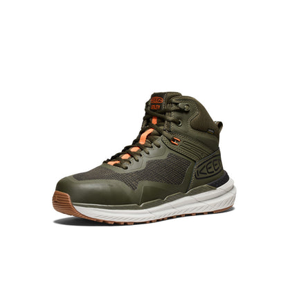 Keen Men's Synchro Waterproof Work Boot (Carbon Toe) | Forest Night/Gum