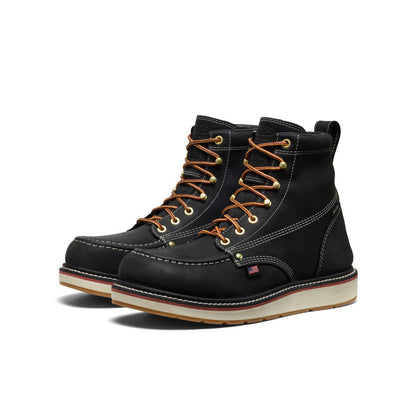 Keen Men's Liberty 6" Waterproof Boot (Carbon Toe) | Black/Gum