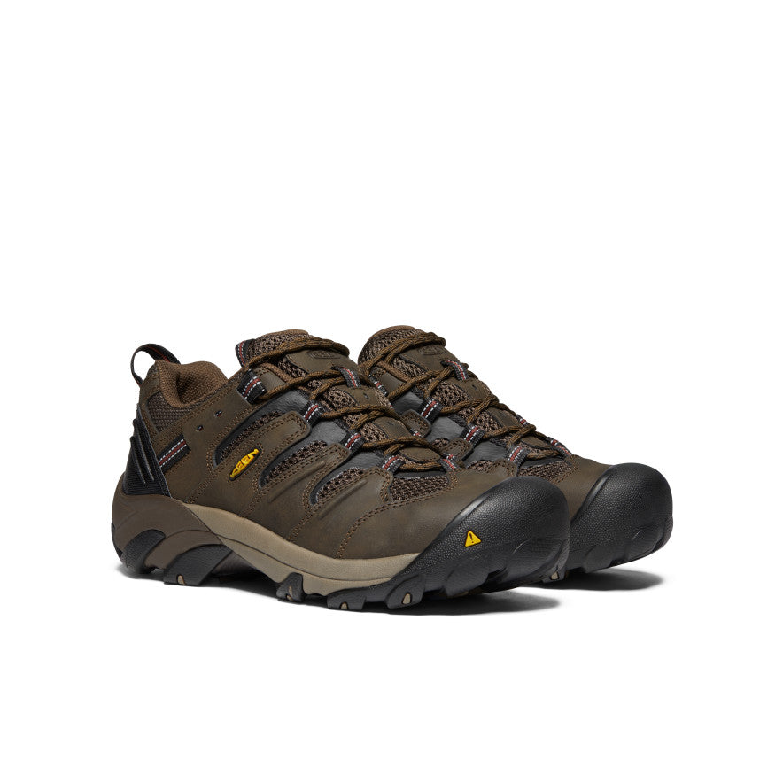 Keen Men's Lansing Low (Steel Toe) | Cascade Brown/Fired Brick
