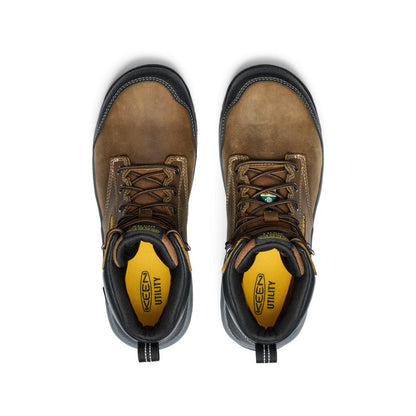 Keen Men's CSA Evanston 6" Waterproof Boot (Carbon Toe) | Bison/Black
