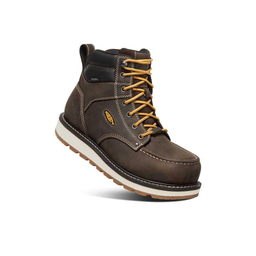Keen Men's Cincinnati 6" Waterproof Boot (Carbon Toe) | Dark Chocolate/Sandshell