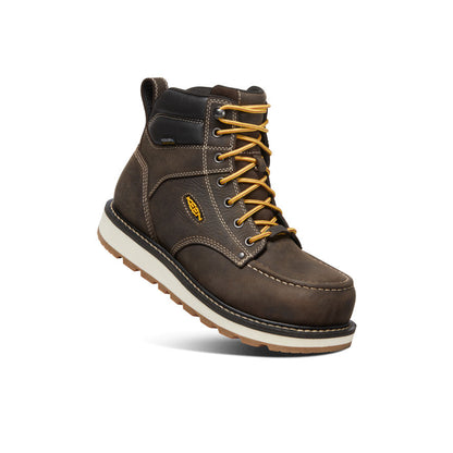 Keen Men's Cincinnati 6" Waterproof Boot (Carbon Toe) | Dark Chocolate/Sandshell