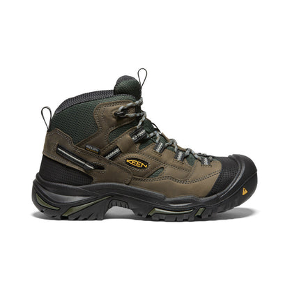 Keen Men's Braddock Waterproof Mid (Steel Toe) | Gargoyle/Forest Night