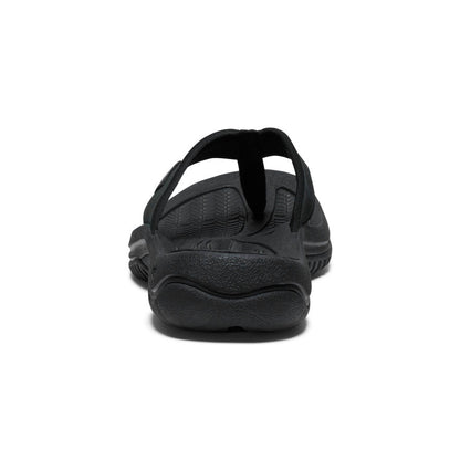 Keen Men's Kona Leather Flip-Flop | Black/Steel Grey