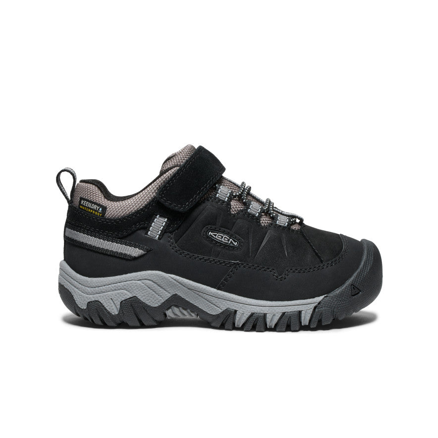 Keen Little Kids' Targhee IV Waterproof Hiking Shoe | Black/Steel Grey