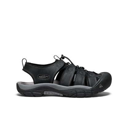 Keen Men's Newport Leather Sandal | Black/Steel Grey