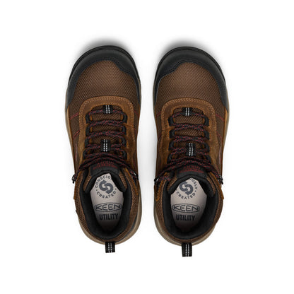 Keen Women's Skokie Waterproof Work Boot (Carbon Toe) | Bison/Black