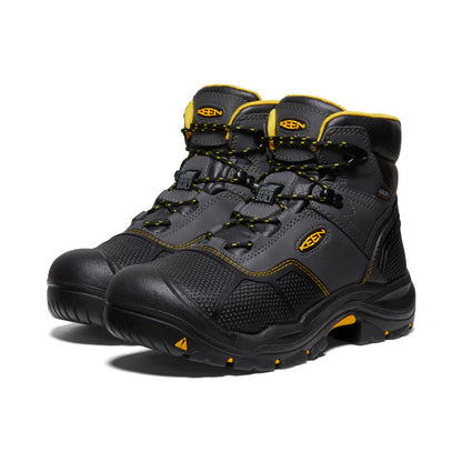 Keen Men's Logandale Waterproof Boot (Steel Toe) | Raven/Black