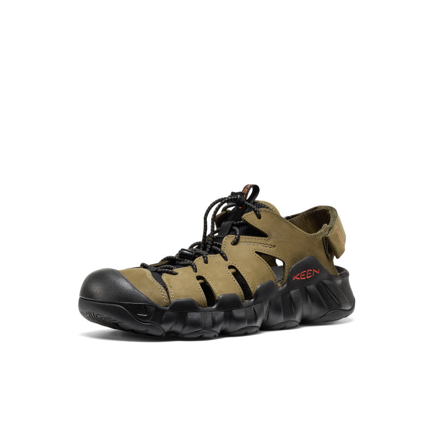 Keen Men's Hyperport Fisherman Leather Sandal | Dark Olive/Black