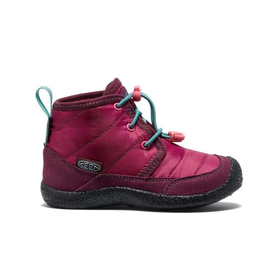 Keen Little Kids' Howser II Waterproof Chukka | Beaujolais/Pool Blue