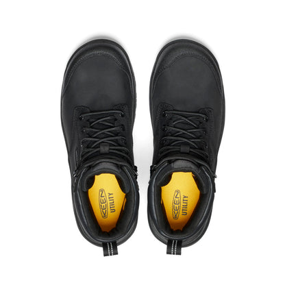 Keen Men's Evanston 6" Waterproof Boot (Carbon Toe) | Black/Black