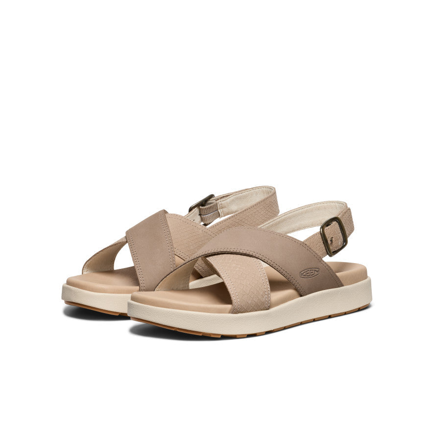 Keen Women's Elle Luxe Cross Strap Sandal | Plaza Taupe/Brindle