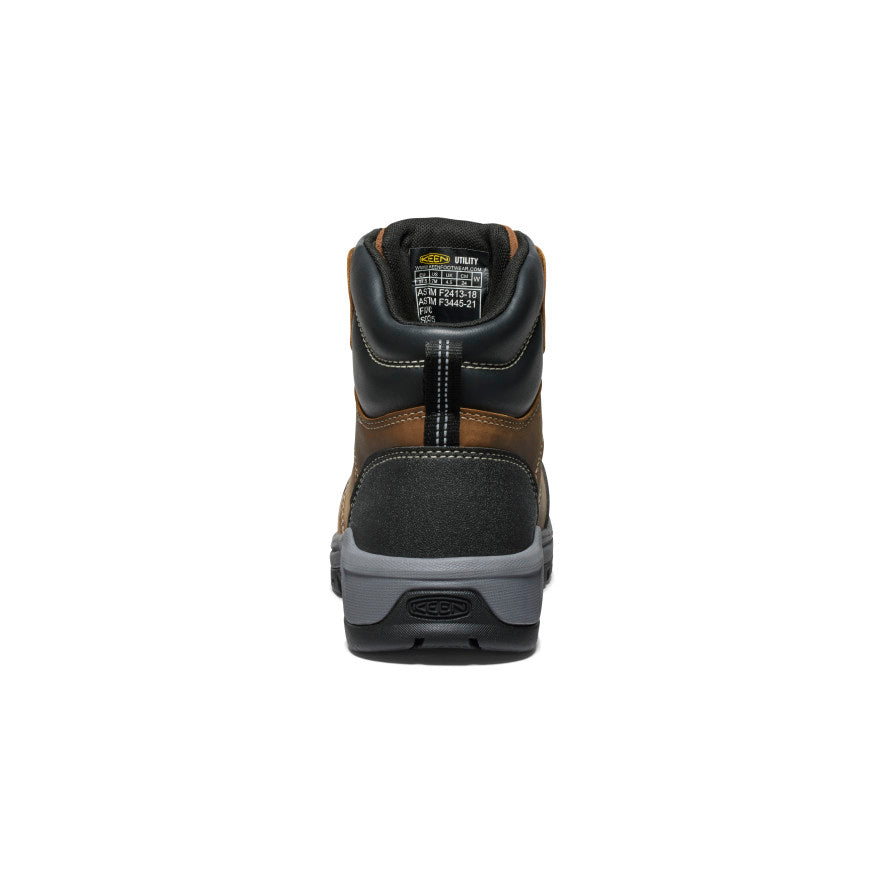 Keen Women's Evanston 6" ESD Boot (Carbon Toe) | Bison/Black