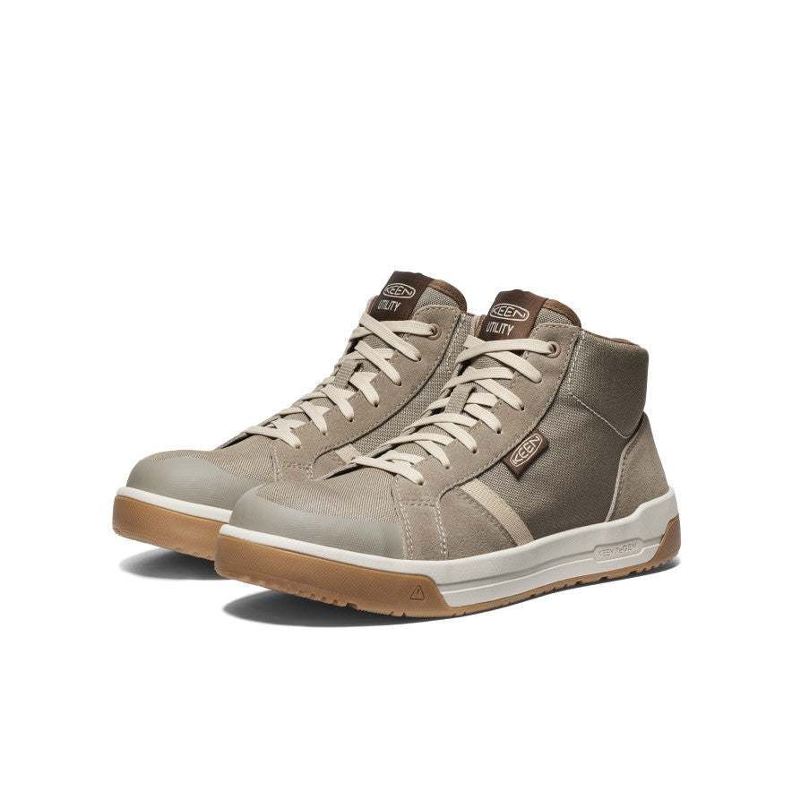 Keen Men's Kenton Mid Work Shoe (Carbon Toe) | Brindle/Gum