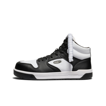 Keen Men's Overton Mid Work Shoe (Carbon Toe) | Star White/Black
