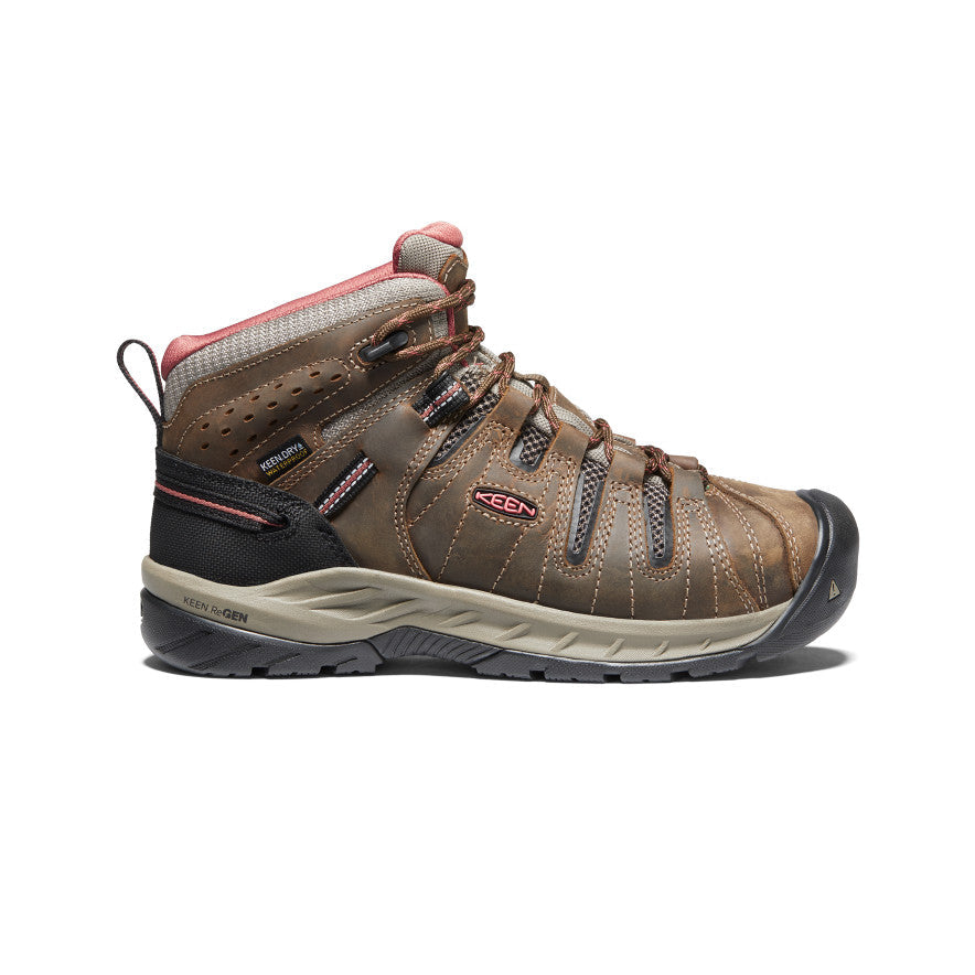 Keen Women's Flint II Waterproof Boot (Soft Toe) | Cascade Brown/Brick Dust