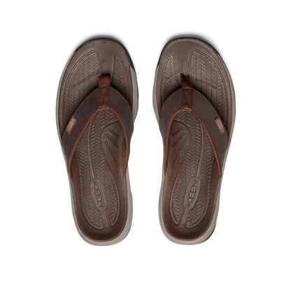 Keen Men's Kona Leather Flip-Flop | Java/Dark Earth