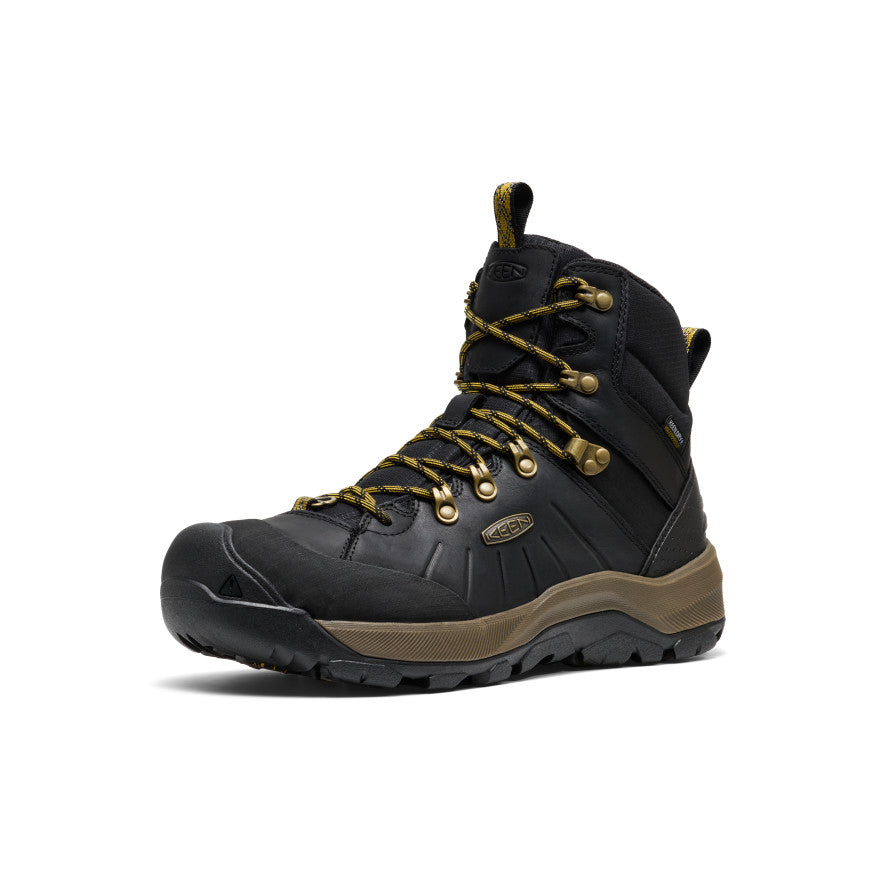 Keen Men's Revel IV Polar Waterproof Boot | Black/Lemon Curry