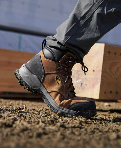 Keen Men's Evanston 6" Insulated Waterproof Boot (Carbon Toe) | Bison/Black