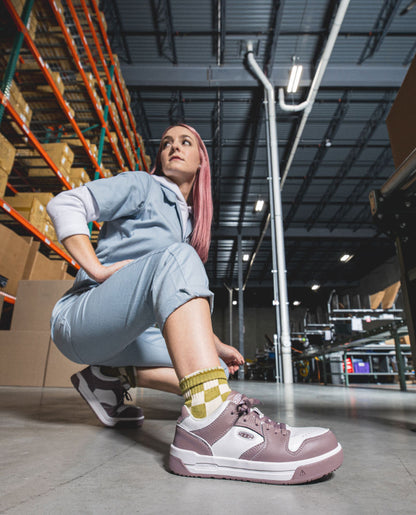 Keen Women's Overton Work Shoe (Carbon Toe) | Star White/Black